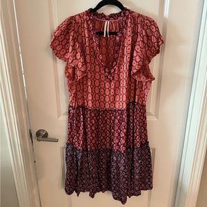 Anthropologie Tri Color Dress